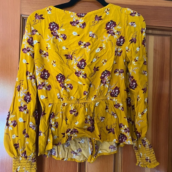 Abound Mustard Floral Blouse - Picture 2 of 5